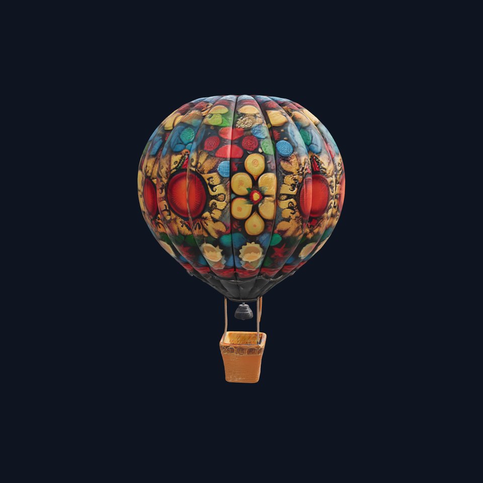 Artistic Mosaic Balloon model pack with stained-glass effect